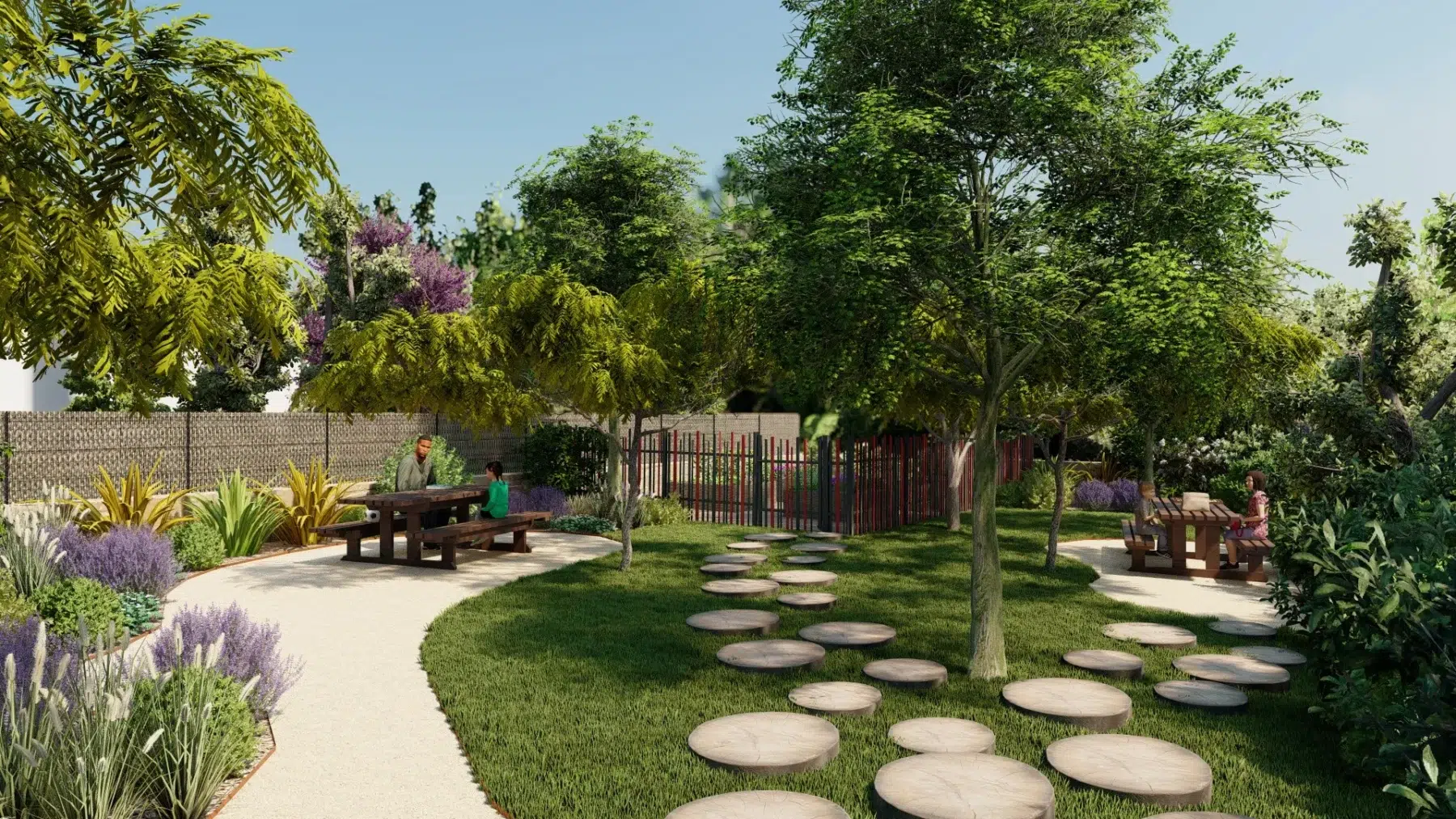 Rendu 3D d'un projet de jardin – Les Jeunes Pousses (vue 10)