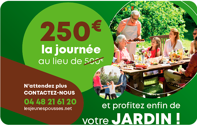 Visuel Les Jeunes Pousses Services consacré à l’entretien de jardin